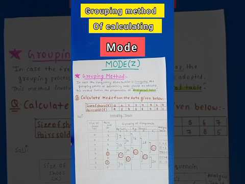 Grouping method of calculating mode || Analytical table || #mode#easy#analyticaltable#bcom#ca#shorts