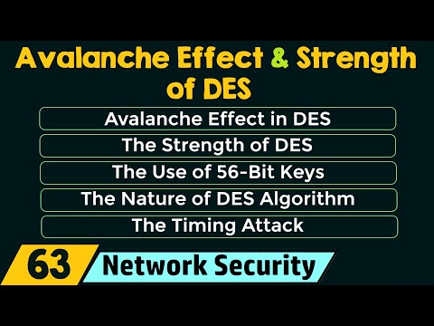 Avalanche Effect and the Strength of DES