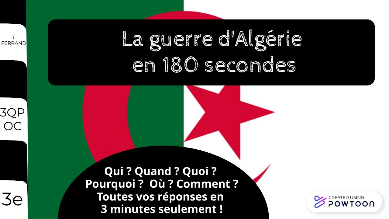 La guerre d'Algérie en 180 secondes