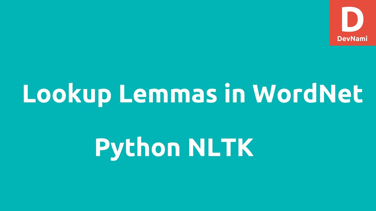 Lookup Lemmas in WordNet with Python NLTK