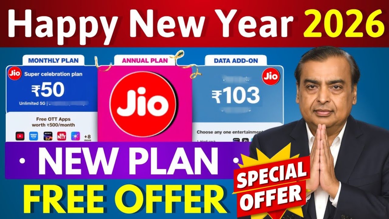 Jio New Year Offer 2026: ₹103 Plan with Unlimited 5G 📱