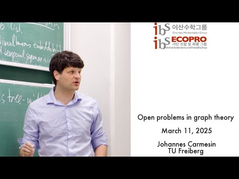 2025.03.11, Johannes Carmesin, Open problems in graph theory
