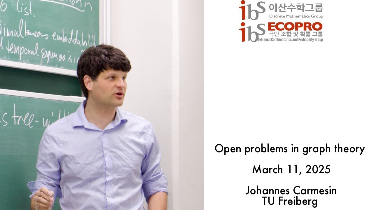 Join Johannes Carmesin's Talk on Open Problems in Graph Theory 🧩 (March 11, 2025)