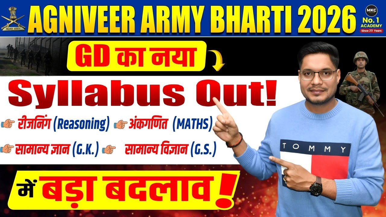 Agniveer Army New Syllabus 2026 | Indian Army Syllabus 2026 | Agniveer Army Bharti 2026 New Update