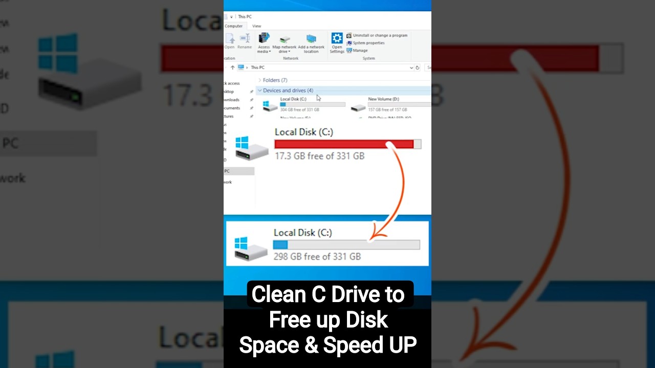 Clean C Drive in Windows 10 to Free up Disk Space & Speed UP PC or Laptop