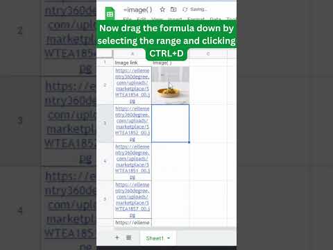 Bulk add images in a google sheet using Image (  ) Formula