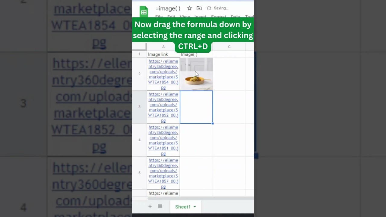 Quickly Insert Multiple Images in Google Sheets with the IMAGE() Formula 📊