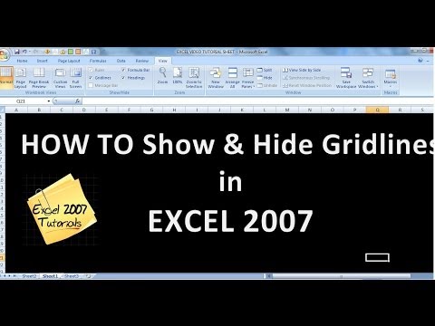 Excel 2007: Quick Guide to Show/Hide Gridlines 📝