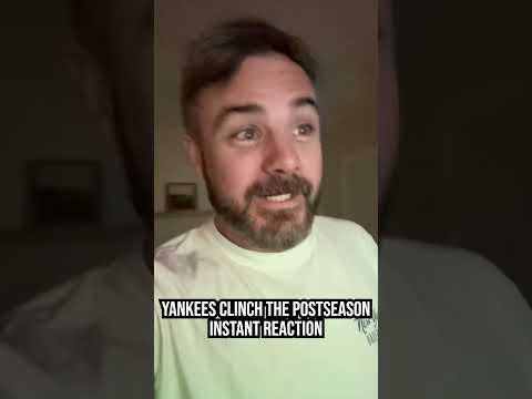 YANKEES CLINCH PLAYOFFS INSTANT REACTION #baseball #mlb #reaction #playoffs