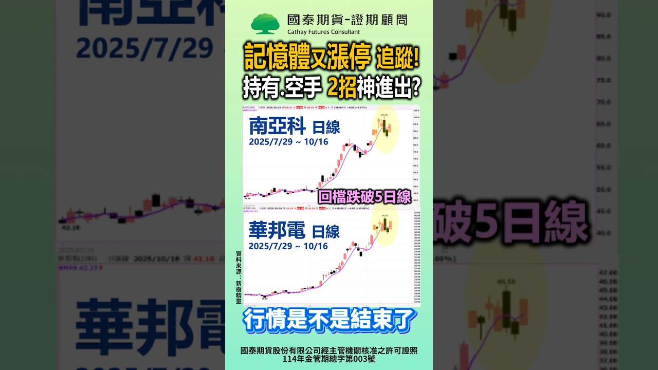 記憶體股熱潮再起！南亞科、華邦電漲停，掌握進出兩大策略💡