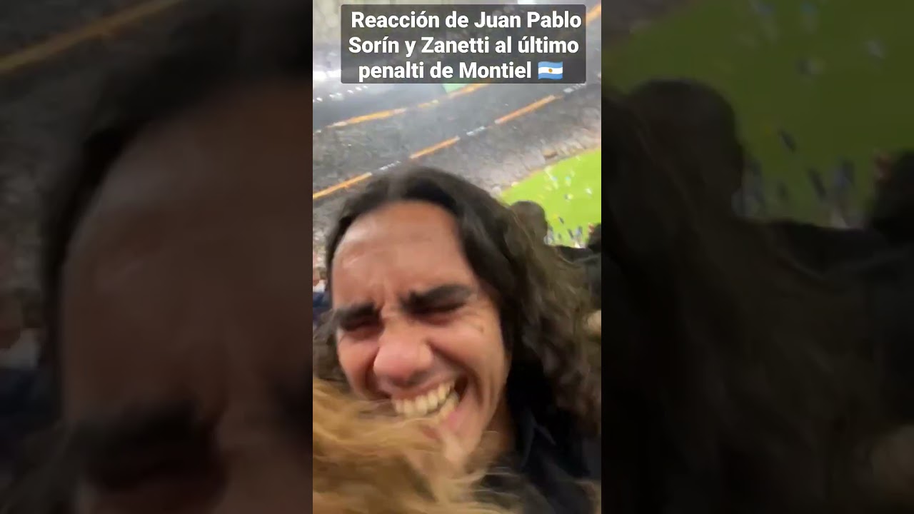 Sorín y Zanetti reaccionan al penalti de Montiel 🇦🇷