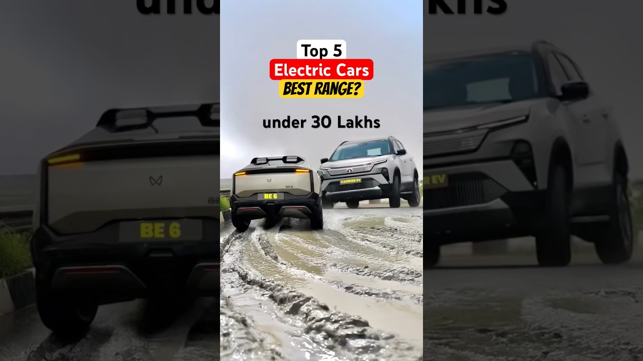 Top 5 Electric Cars with best Range under 30 Lakhs #manishbhardwaj #tatamotorsindia #be6 #shorts