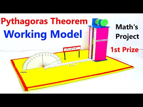 pythagoras theorem working model maths project - craftpiller - maths project - diy | craftpiller