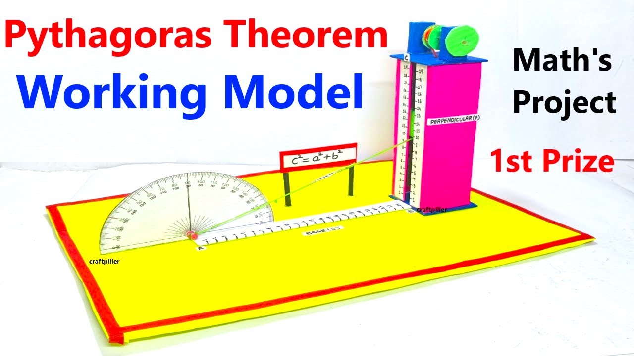 DIY Pythagoras Theorem Working Model | Easy Math Project 🧮