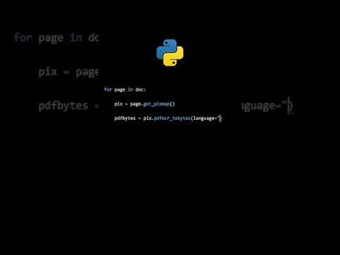 Extract Text from Scanned PDFs Using Python #ocr #learnpython #pdftools