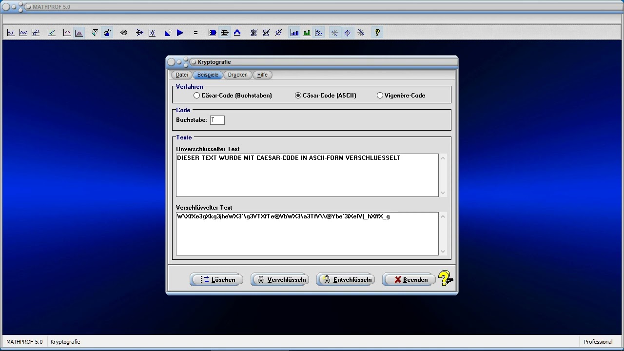MathProf - Kryptographie: Cäsar- und Vigenère-Verfahren