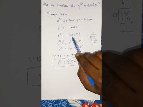 Fermat's Theorem Application problem | To find a remainder