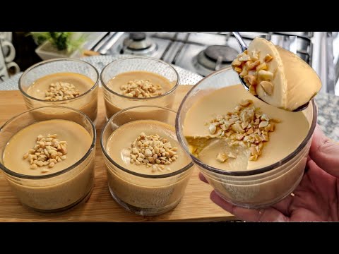 عندك حليب وملعقتين سكر حضري تحلية باردة بدون فرن ولا فلان ولا نشا ولادقيق ولا كريم شنتي ولا باتسيير