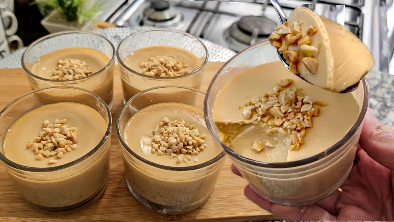 تحلية باردة بدون فرن أو دقيق باستخدام الحليب والسكر