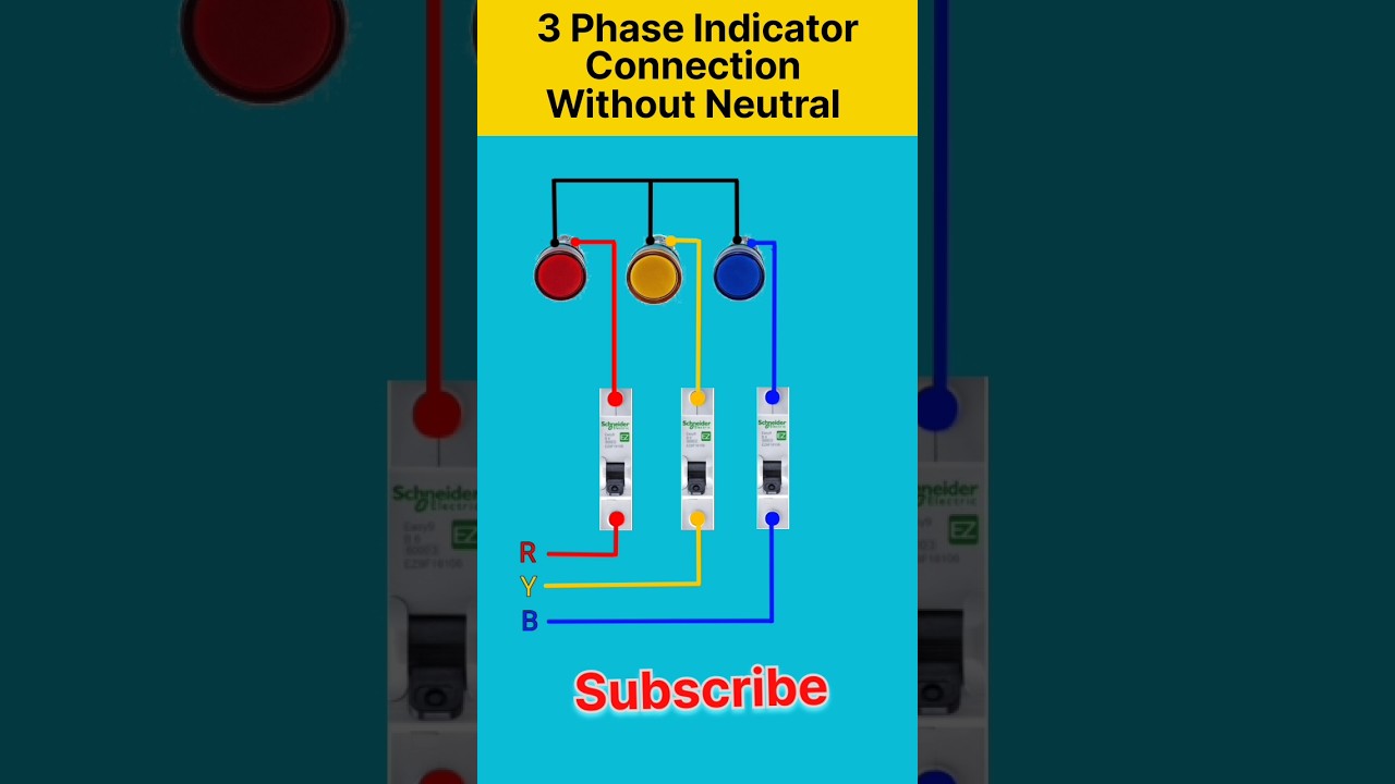Connect 3-Phase Indicator Without Neutral ⚡