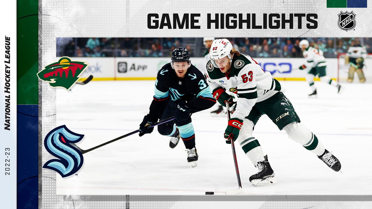Wild @ Kraken NHL Highlights 2022 🏒