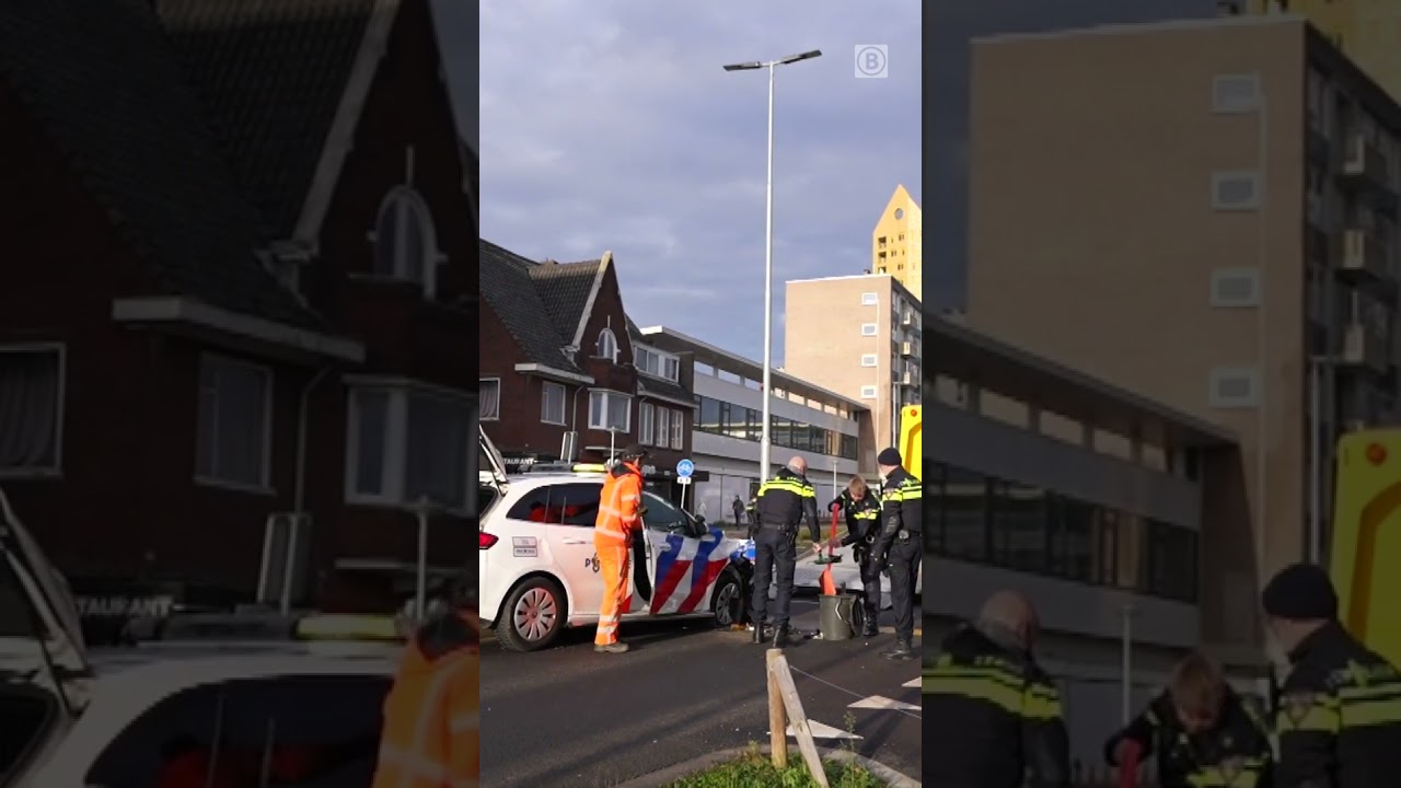 Vrachtwagen botst op politieauto in Eindhoven 🚓