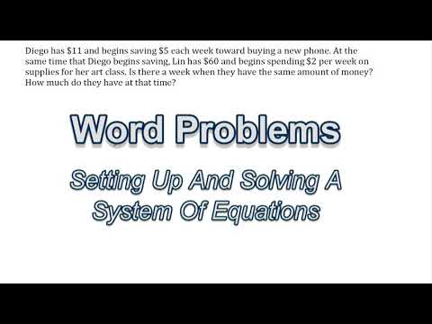 System Of Linear Equations Word Problems