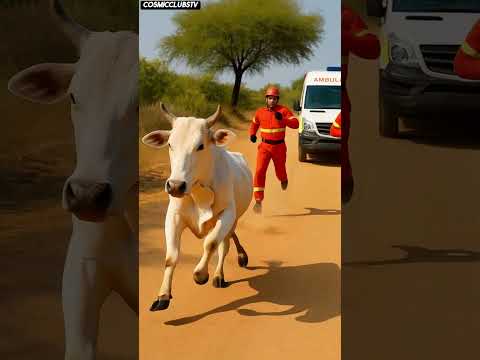 Baby calf got covered with scorpions saved by rescue team! #humanity #cow #animalrescue