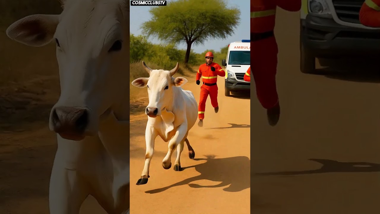 Brave Rescue: Baby Calf Saved from Scorpions 🐾