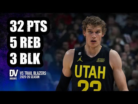 Lauri Markkanen vs Trail Blazers 32 pts 5 reb 3 blk | Oct 29, 2025 | Regular Season