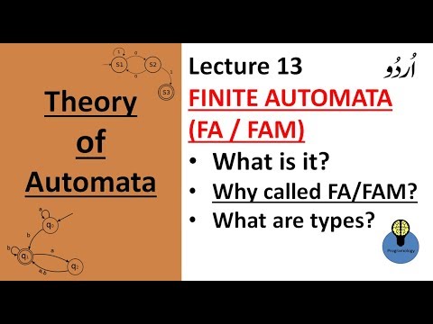 lecture 13: what is finite automata in hindi ? what is its meaning and its types dfa dfa in urdu
