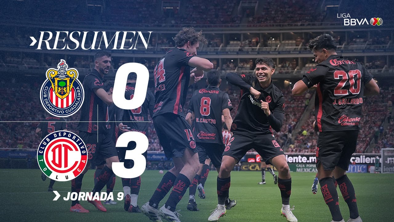 Toluca Dominates Guadalajara 3-0 in J9 of La Liga de La Afición ⚽