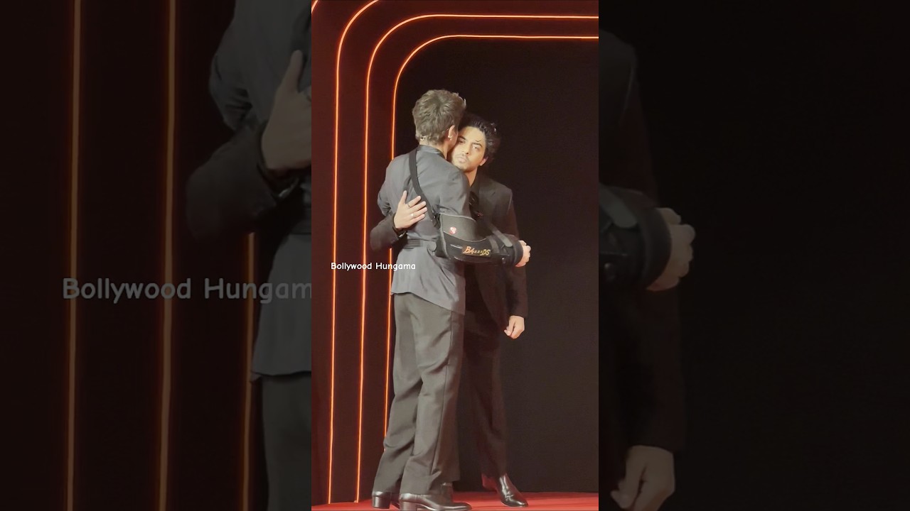 SRK Proudly Calls Aryan to Unveil Bollywood Trailer 🎬