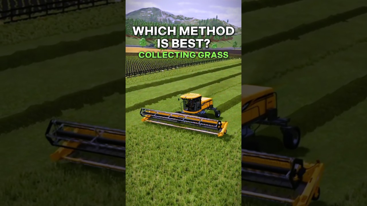 WHICH METHOD IS BEST? 🚜 | COLLECTING GRASS | FS22 #farming #farmingsimulator22 #fy #fyp #shorts