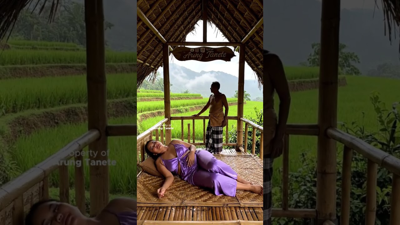 ASMR Rain in Bamboo Hut for Deep Sleep 🌧️