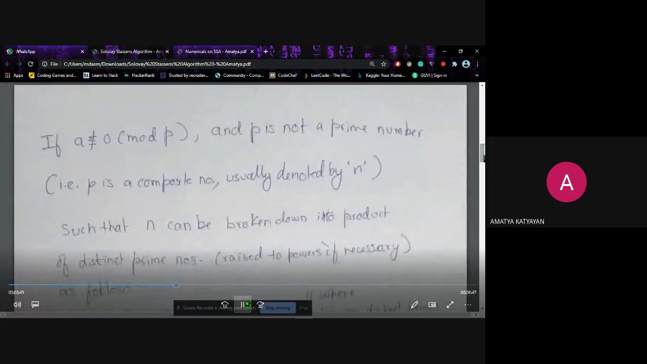 CCT UNIT 3: Mastering Primality Testing with Solovay–Strassen Algorithm 🔍