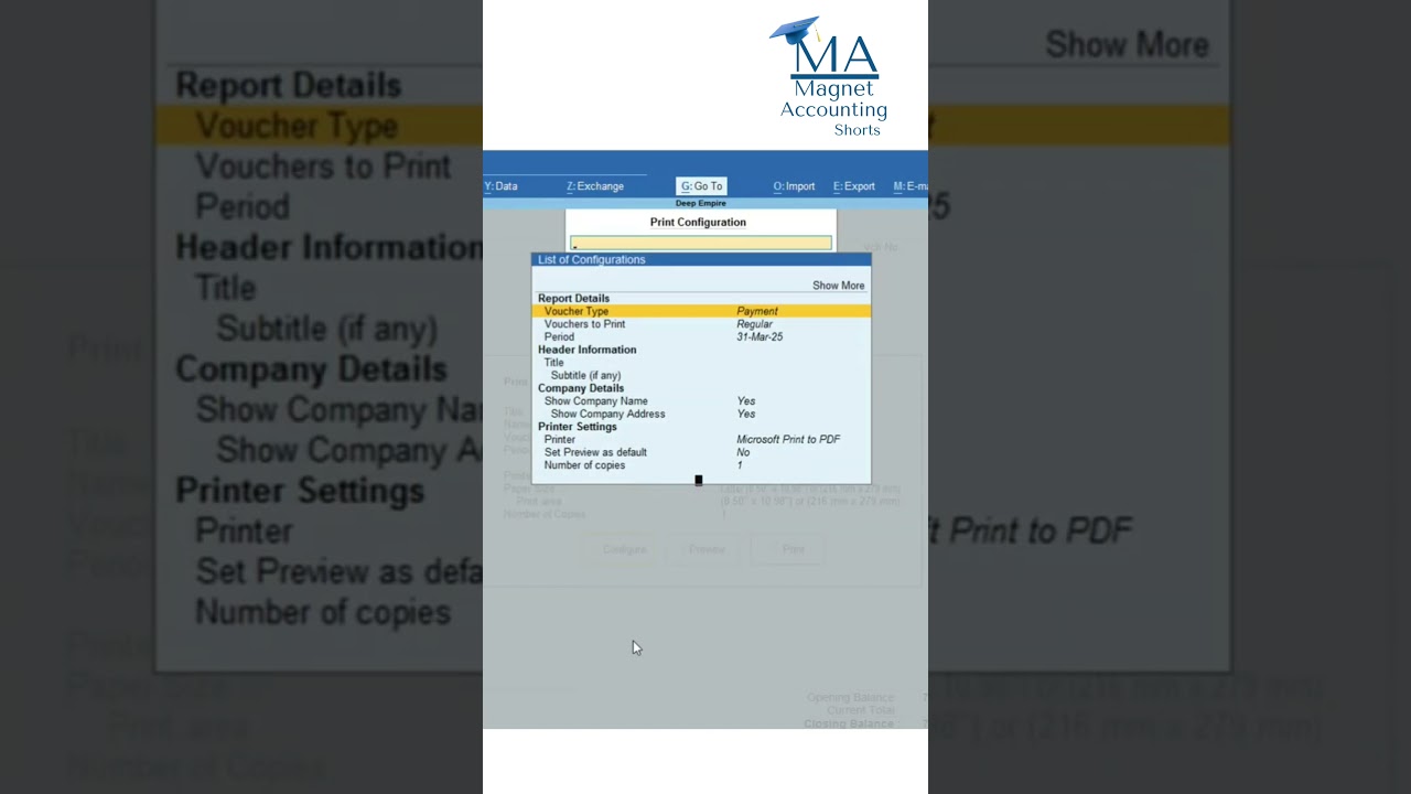 Print Multiple Vouchers in TallyPrime 📄