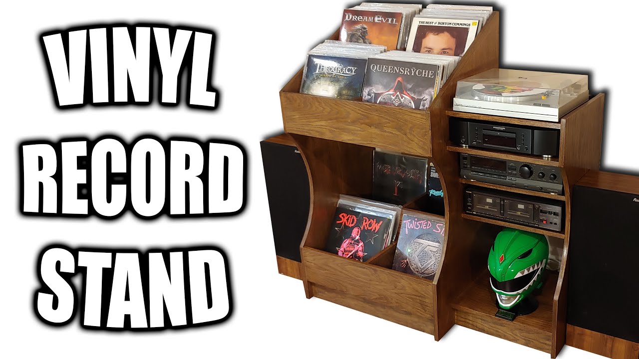 DIY Vinyl Record Stand & Media Center 🛠️