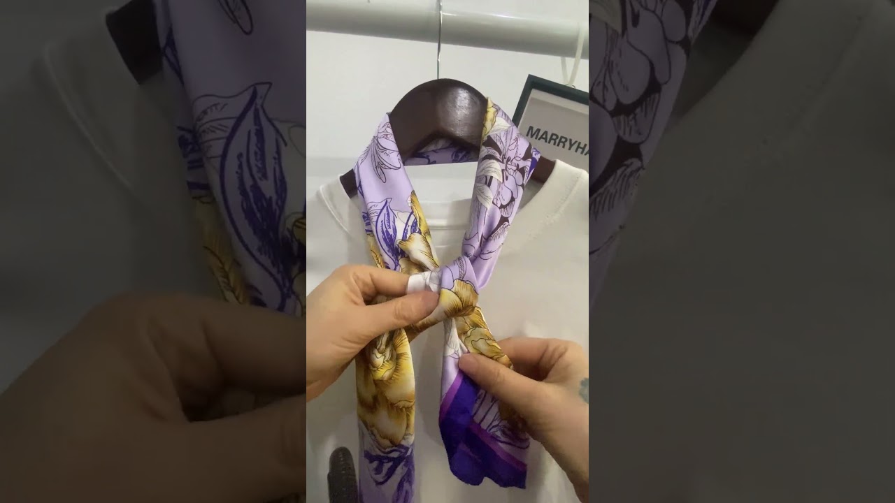 Stylish Square Silk Scarf & Diamond Knot Guide ✨