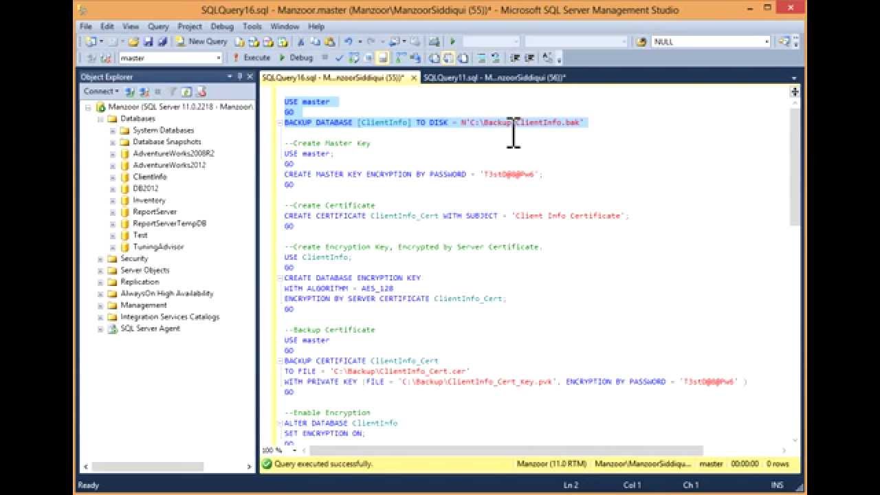 Secure Your SQL Server 2012 Database with Transparent Data Encryption (TDE) 🔒