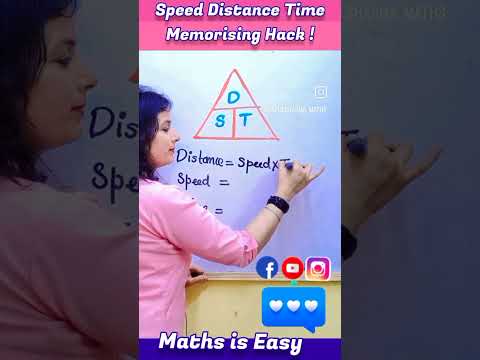Speed, Distance Time Formula Trick | How to Memorize Speed Distance Formula #ashortaday #shorts #yt