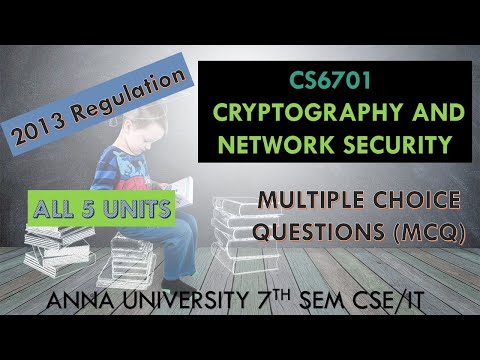#CS6701 | #MCQs |#CNS | #2013Regulation | #Anna University - CS6701 - 7th Sem CSE| Abisha