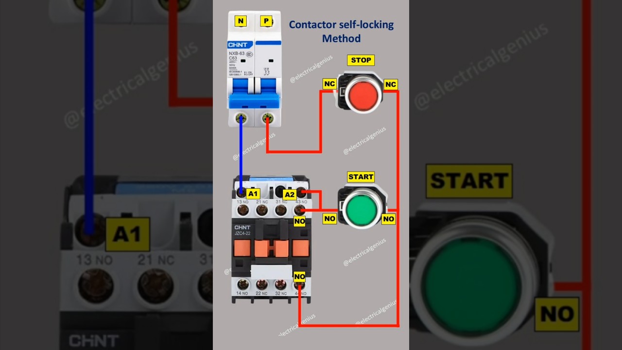 Contactor Self-Locking Wiring Method ⚡