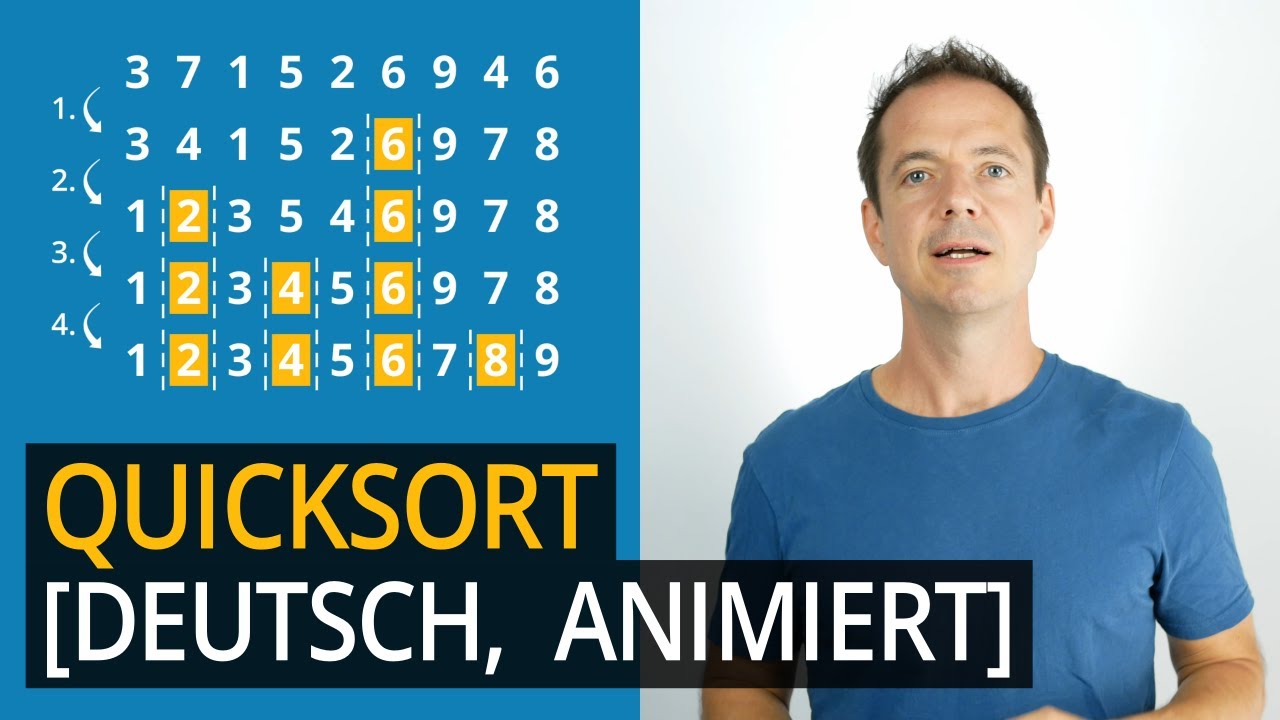 Quicksort verständlich erklärt + Animation 🚀 | Deutsch