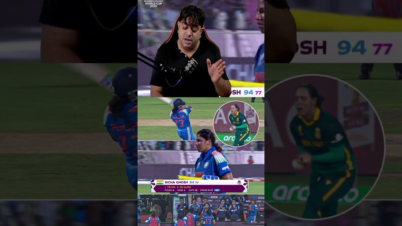 Richa Ghosh Scores an Incredible 94 Runs! 🔥 #CricketHighlights