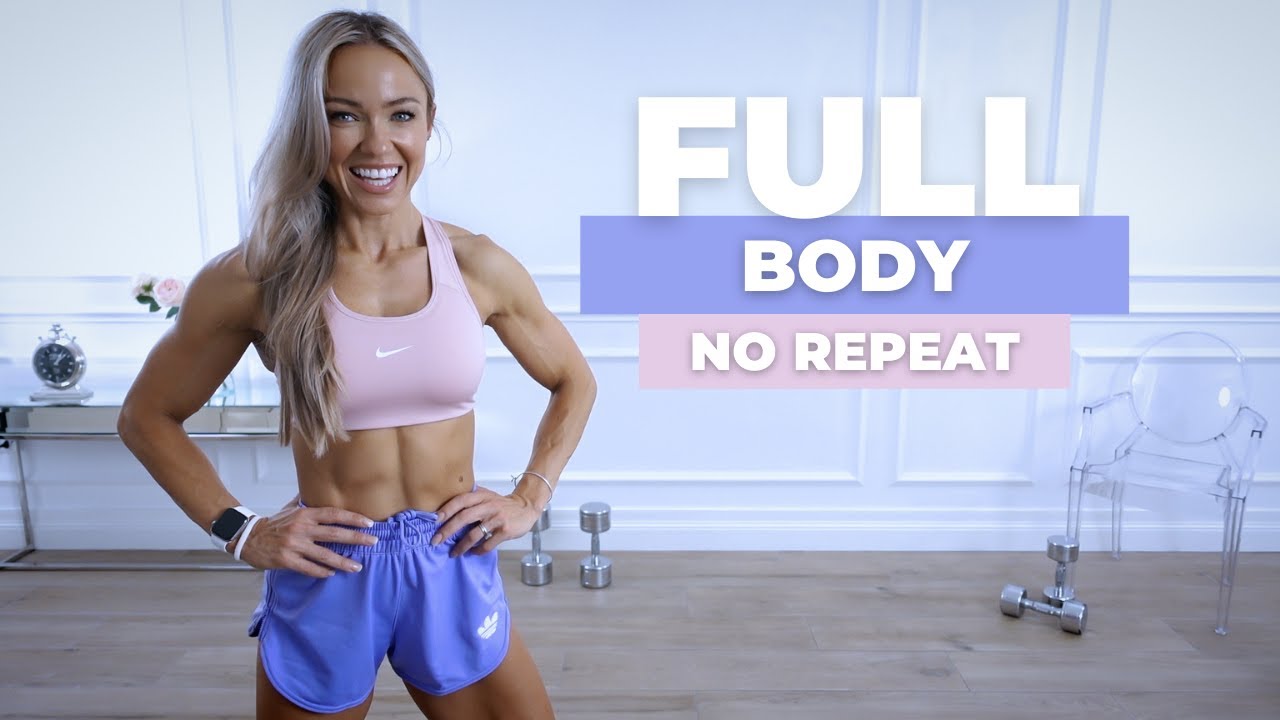 Diverse 30-Minute Full Body Workout with Dumbbells and Bodyweight | No Repeats