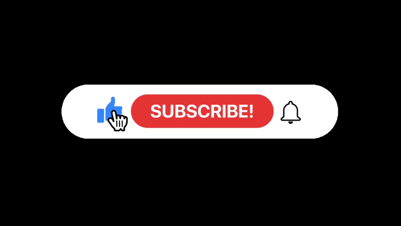Black Screen Subscribe Button Animation for YouTube | No Copyright, Free to use, Royalty free