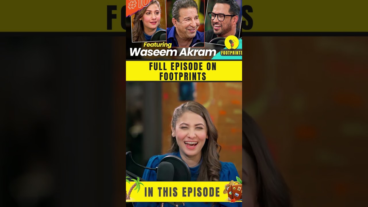 Wasim Akram on Footprints #podcast #travel #hinaaltaf #ashortaday #wasimakram #celebrity #shorts