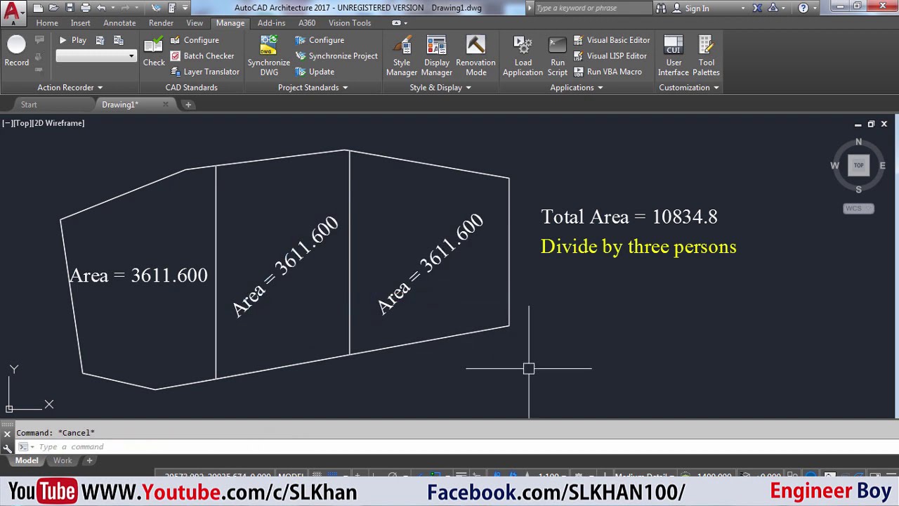 Learn How to Divide Areas into Equal Parts in AutoCAD 📐