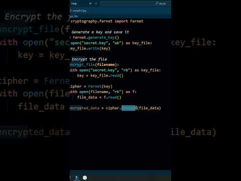 Encrypt & Decrypt Files in Python! 🔑 #programming
